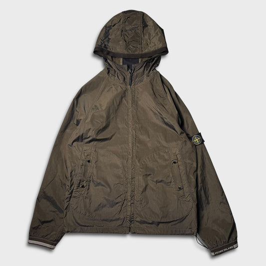 Stone Island 2007 Spellout Nylon Flock Jacket XL