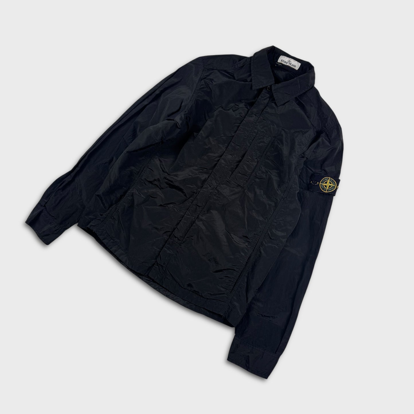 Stone Island Black Nylon Metal Overshirt M