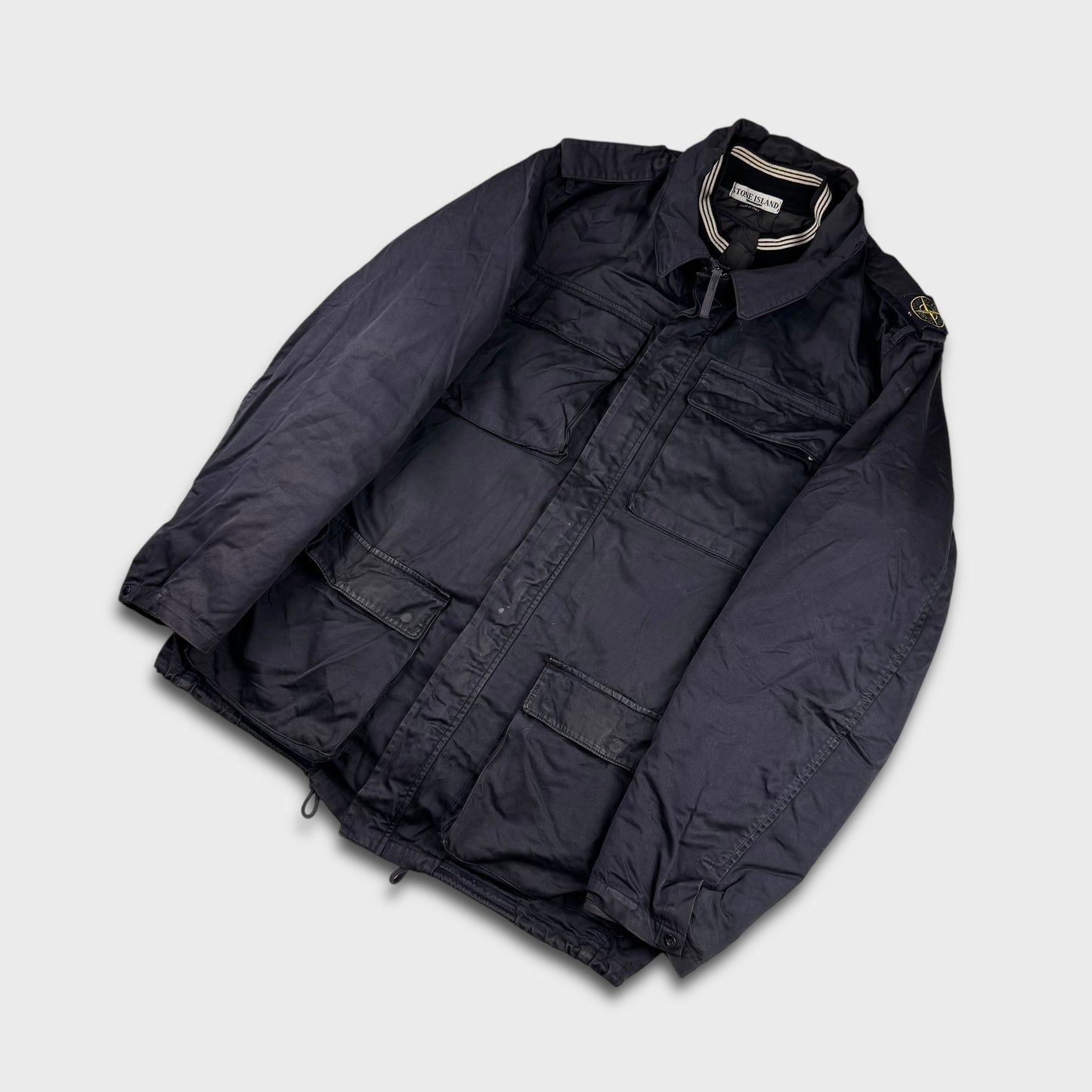 Stone Island Raso Gommato Liner Shoulder Badge Jacket XXL
