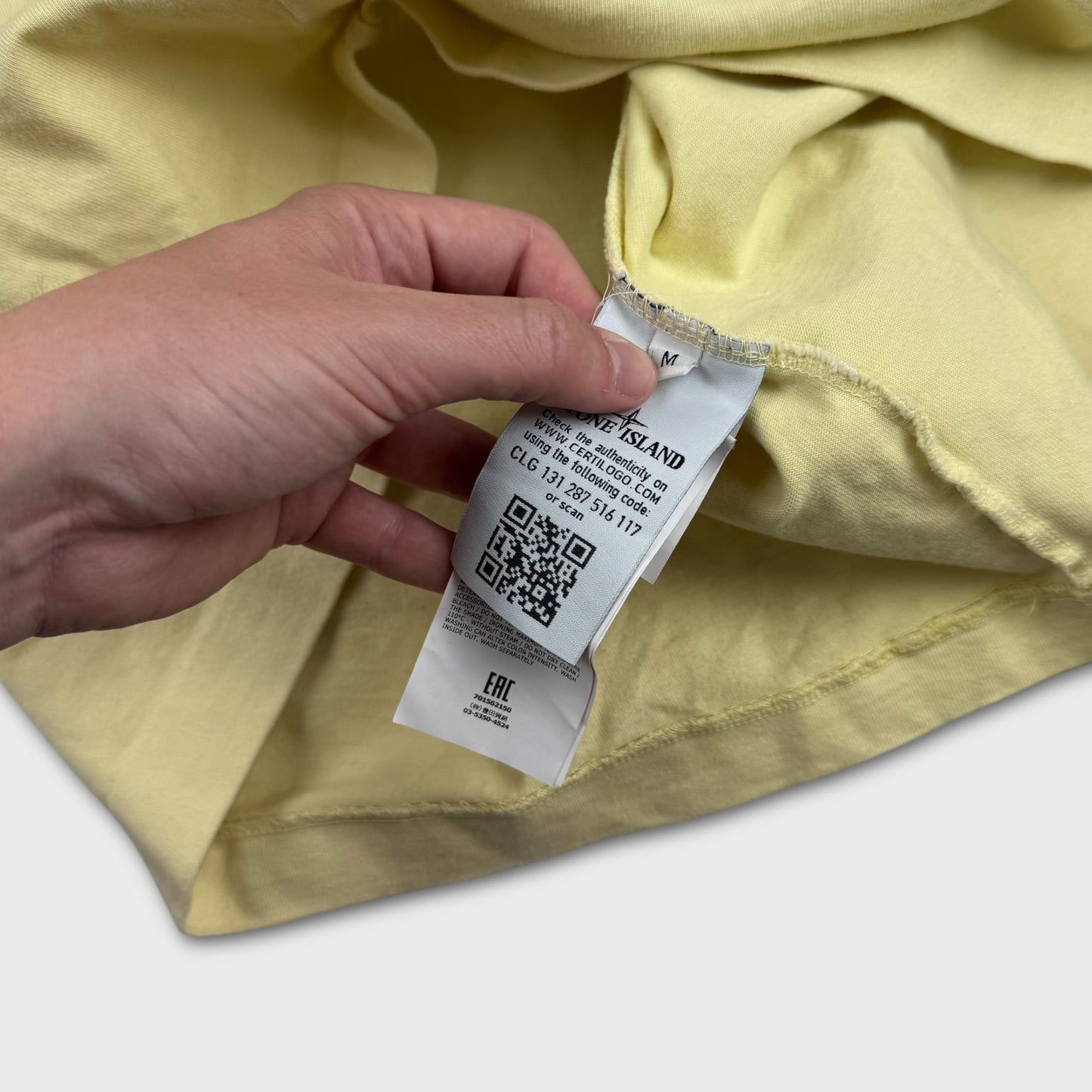 Stone Island Yellow Crewneck Sweatshirt M