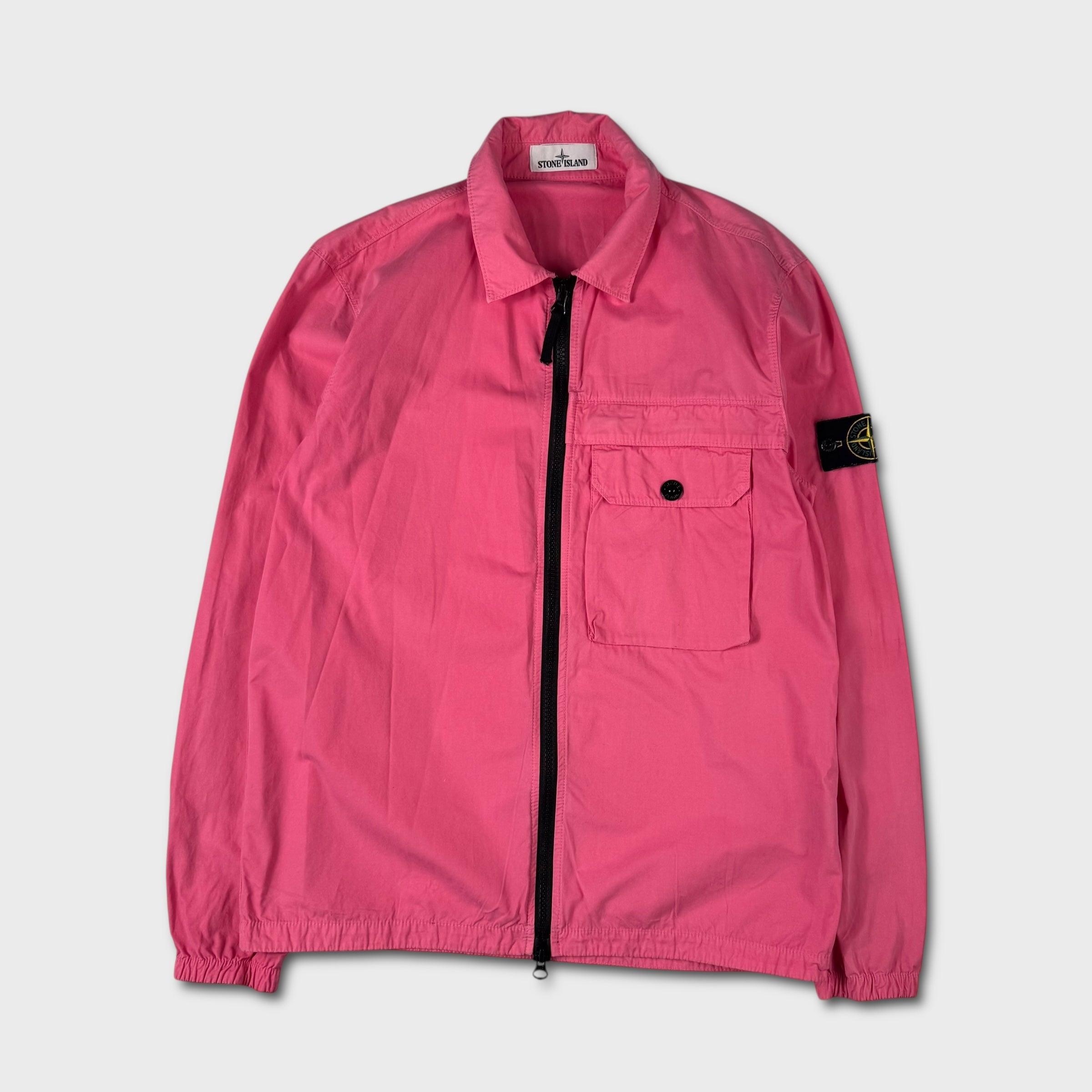 Stone Island Hot Pink Full Zip Overshirt L – ArchiveJoy