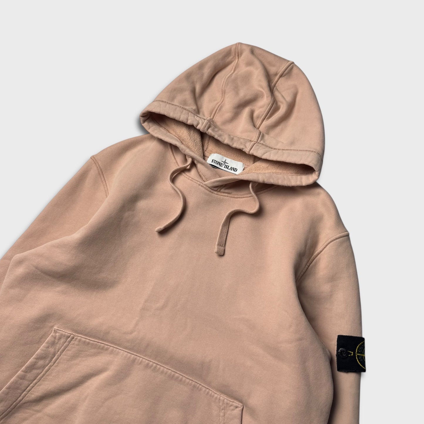 Stone Island Peach Pullover Hoodie M