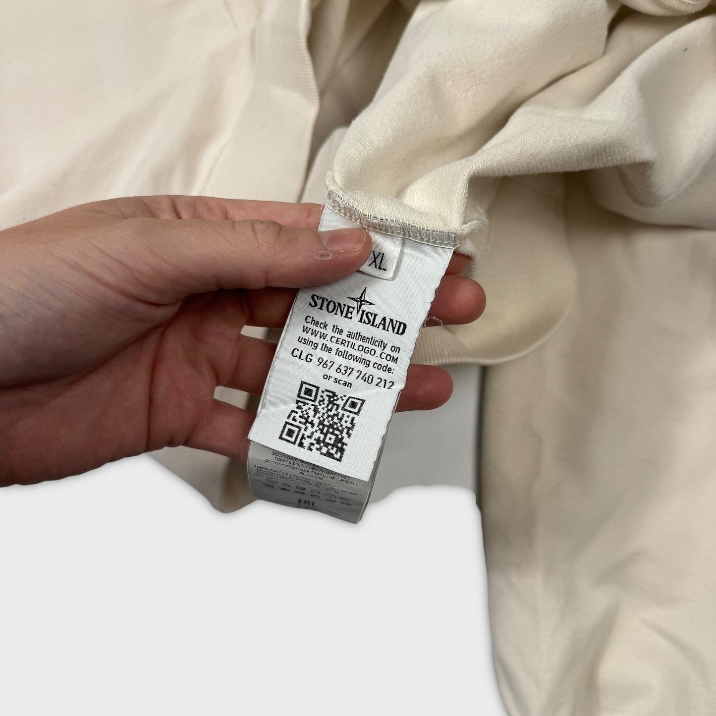 Stone Island White Ghost Crewneck XL