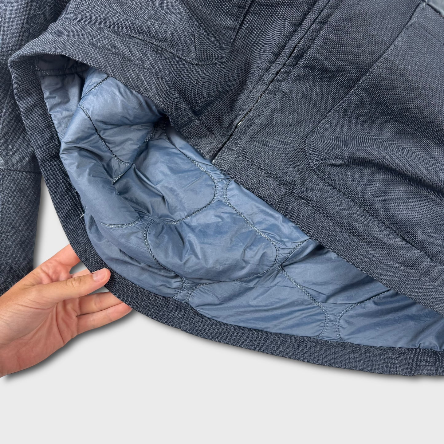Stone Island Shadow Project Quilted Nylon Blend Hooded Jacket L