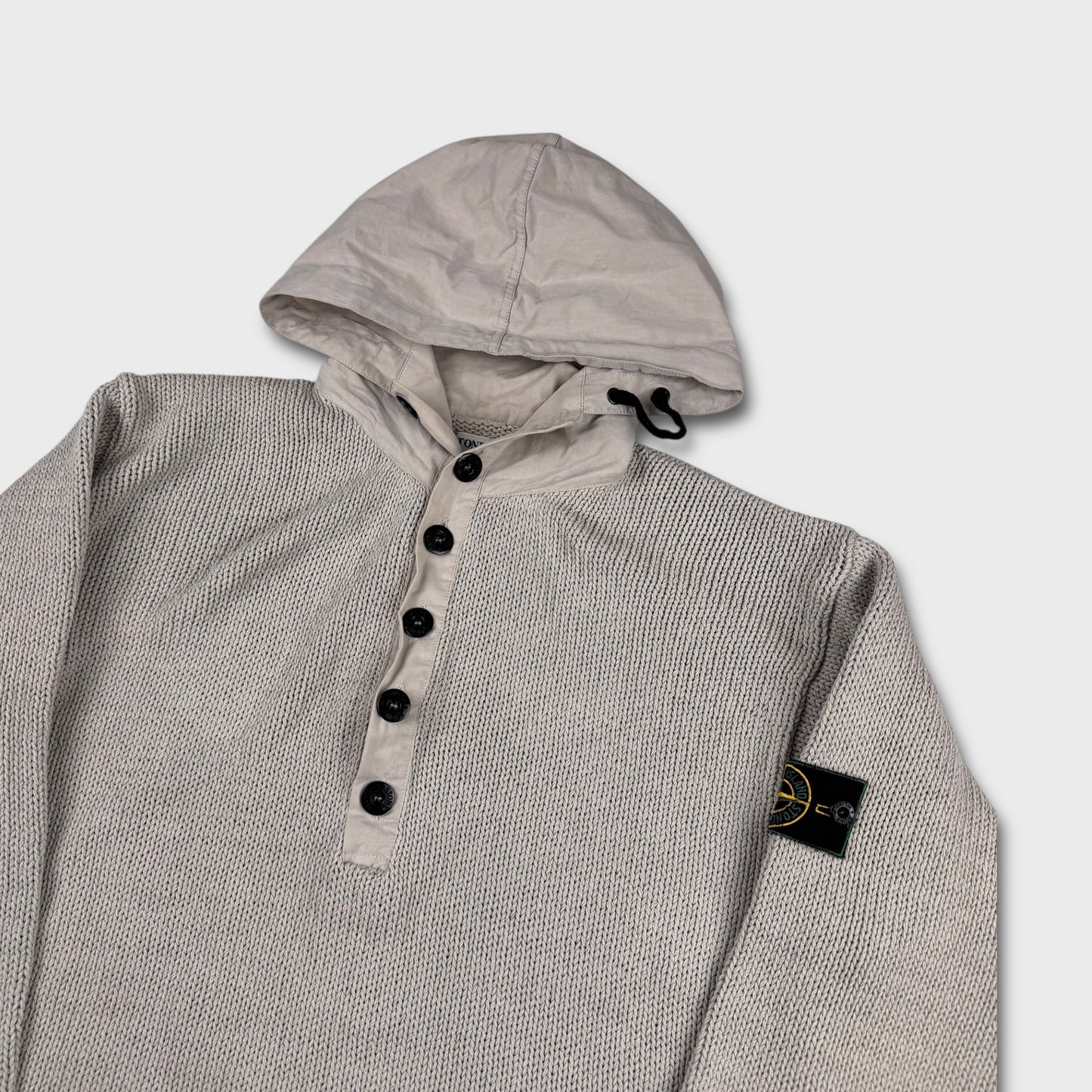 Stone Island 1998 ‘Green Edge’ Knit Hoodie XL