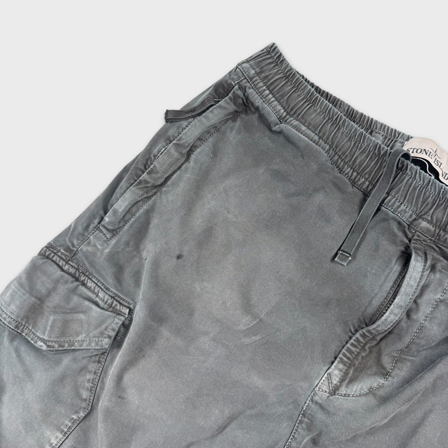 Stone Island Washed Badge Cargo Shorts W30