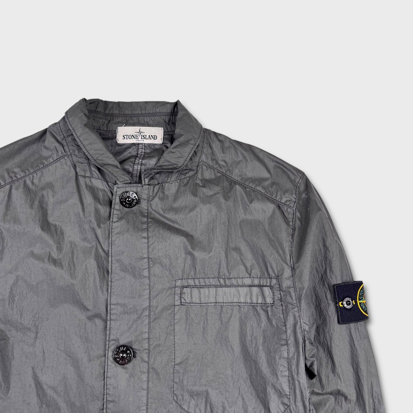 Stone Island Charcoal Grey ‘Mussola Watro’ Jacket L
