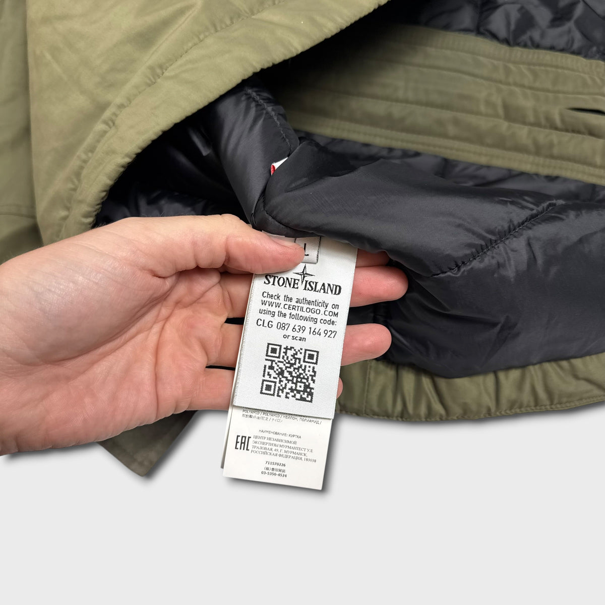 Stone Island Micro Reps Primaloft Insulation Technology Parka Jacket L