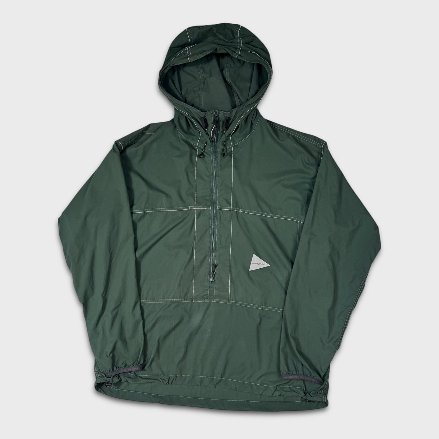 And Wander Forrest Green Packable Pertex Windbreaker Jacket XL