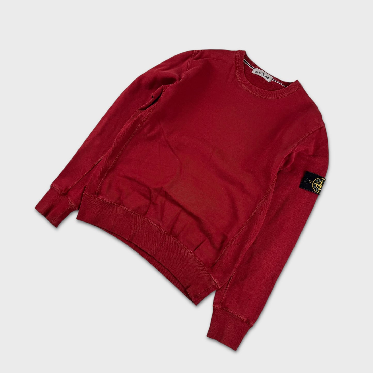 Stone Island Red Crewneck Sweatshirt M