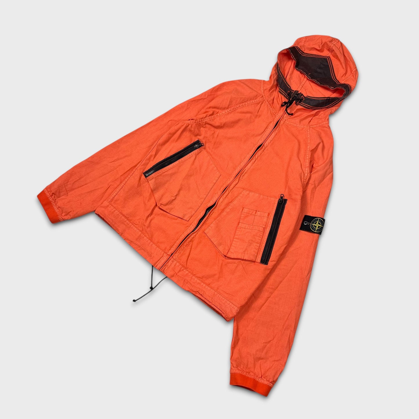 Stone Island 2006 Hooded Cotton Canvas Jacket M