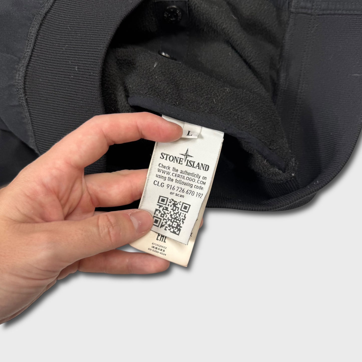 Stone Island Black Soft Shell Jacket L