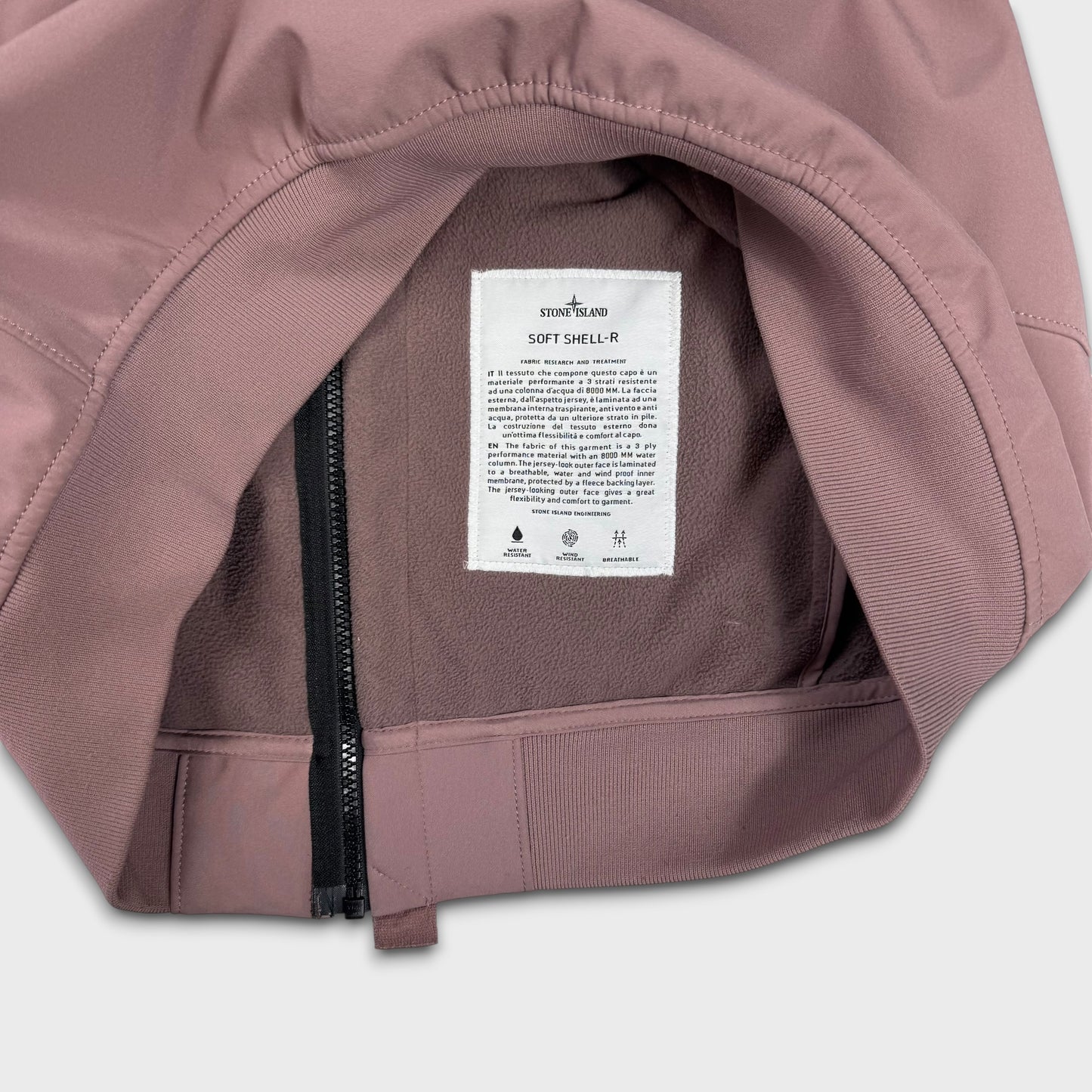 Stone Island Pink Soft Shell-R Jacket L