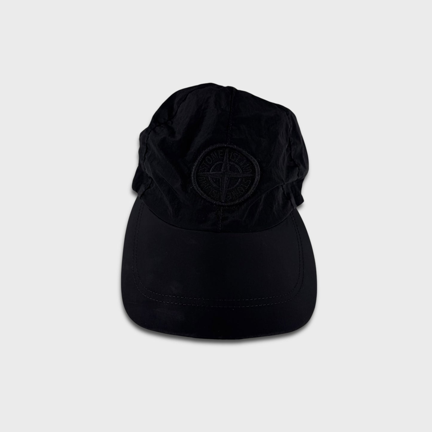 Stone Island Black Nylon Metal Cap L