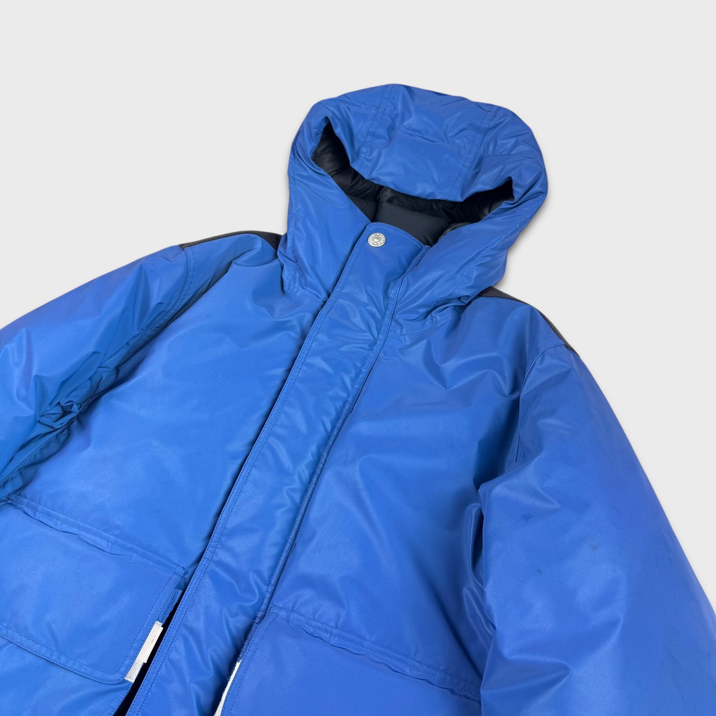 Stone Island Panno Resinato Plated Reflective Marina Down Jacket S