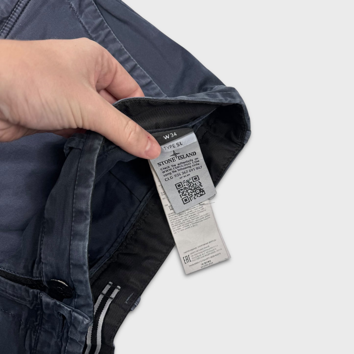 Stone Island Navy Cargo Shorts W34