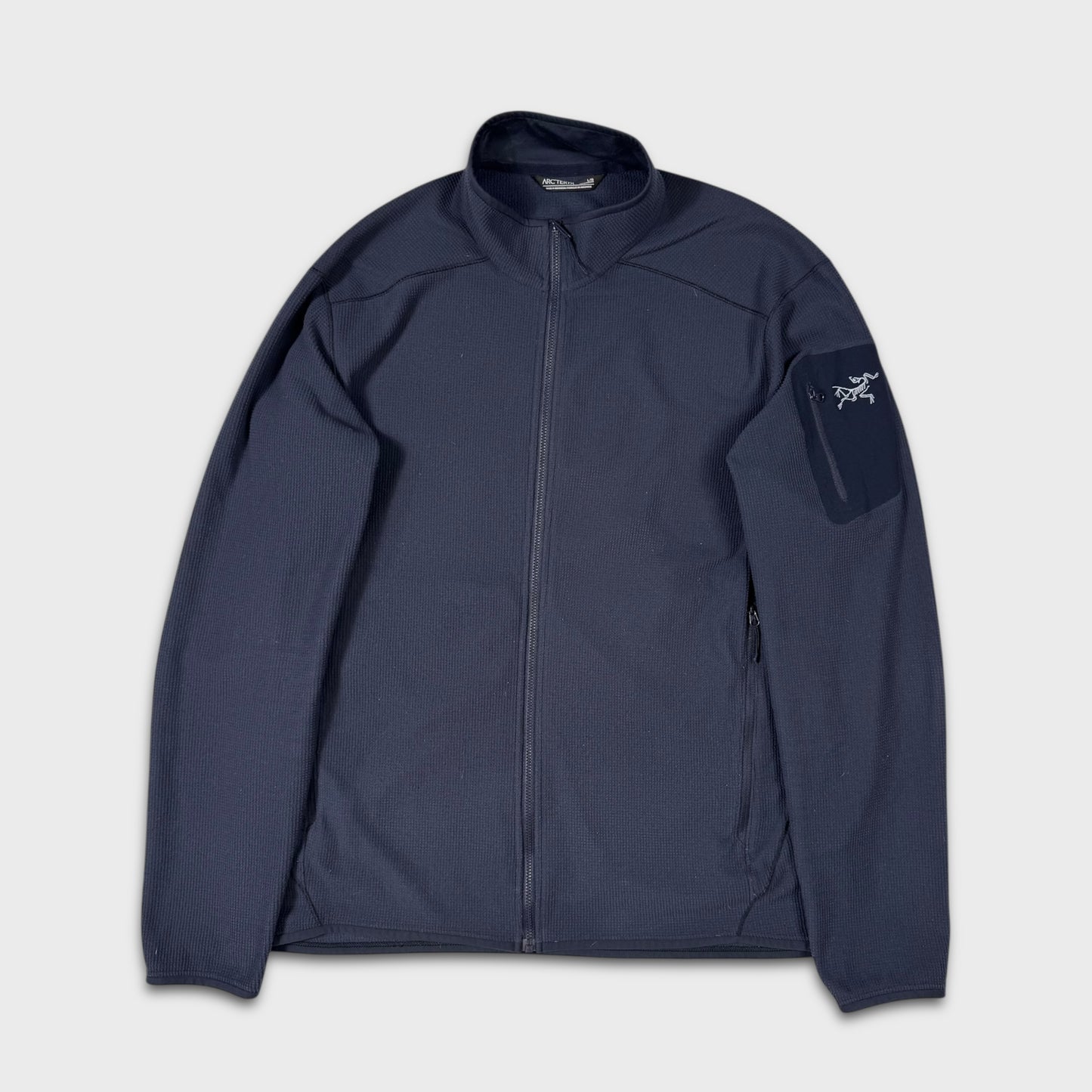 Arc’teryx Navy Full Zip Waffle Fleece L
