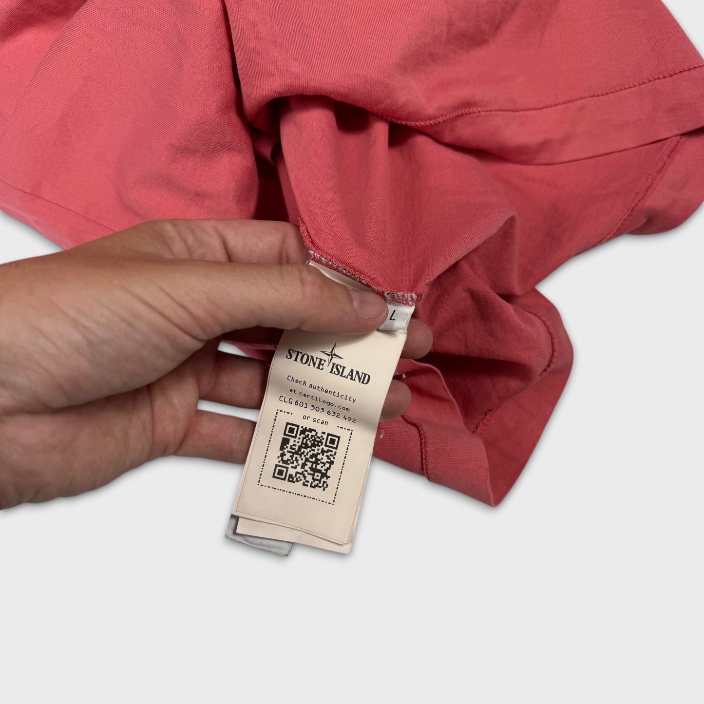Stone Island Rose Pink Compass T-Shirt L