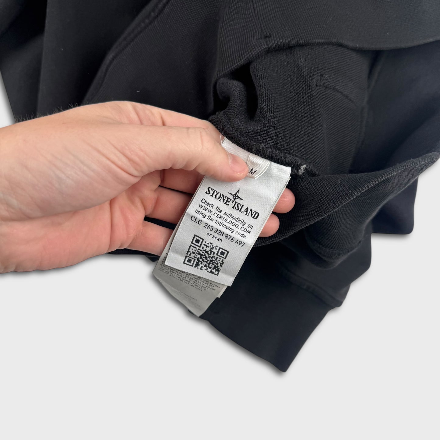 Stone Island Black Pullover Hoodie M