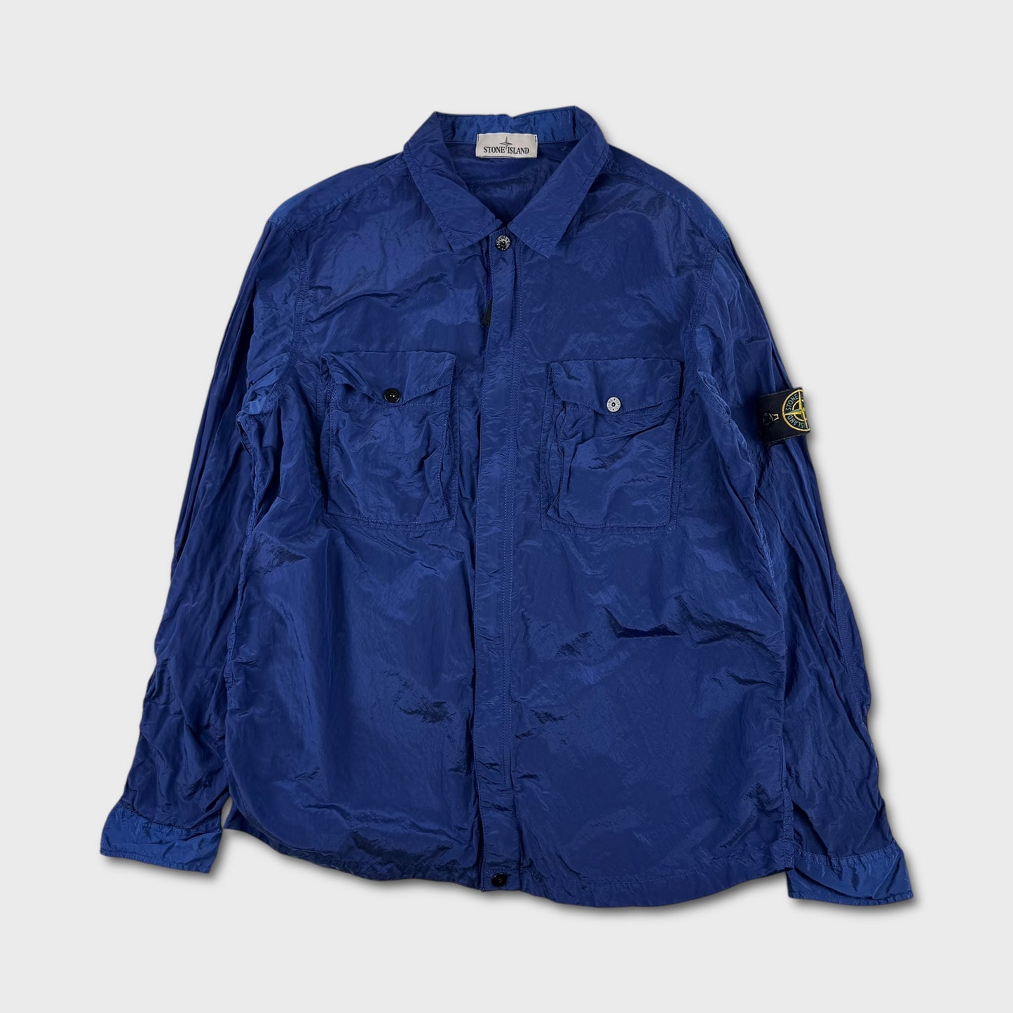 Stone Island Royal Blue Nylon Metal Overshirt XXL
