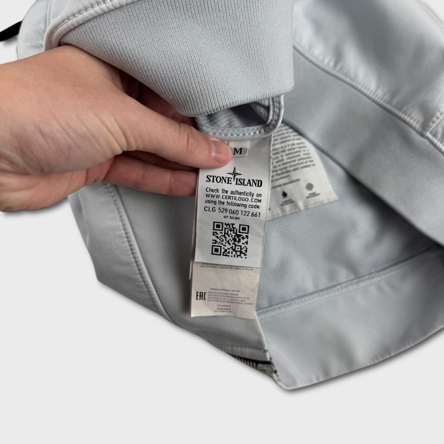 Stone Island Baby Blue Soft Shell Jacket M