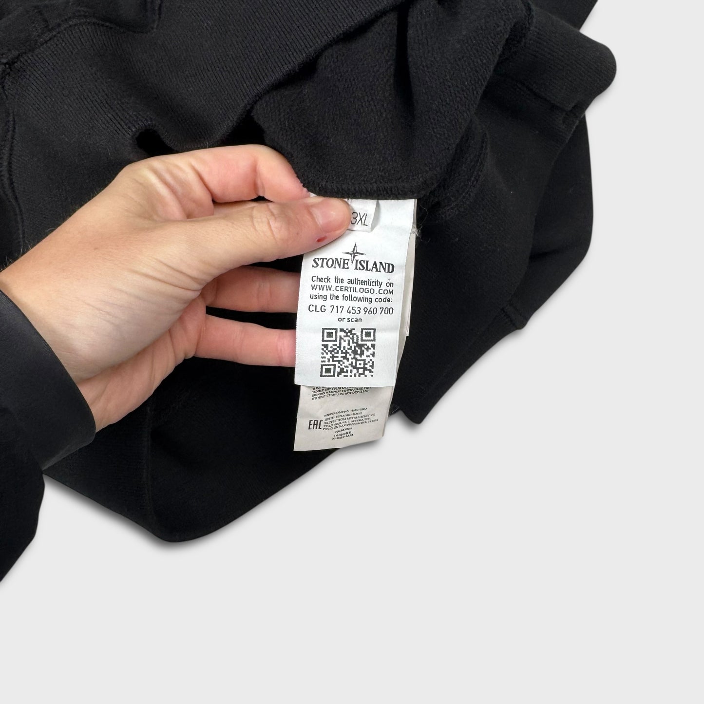 Stone Island Black Crewneck Sweatshirt 3XL