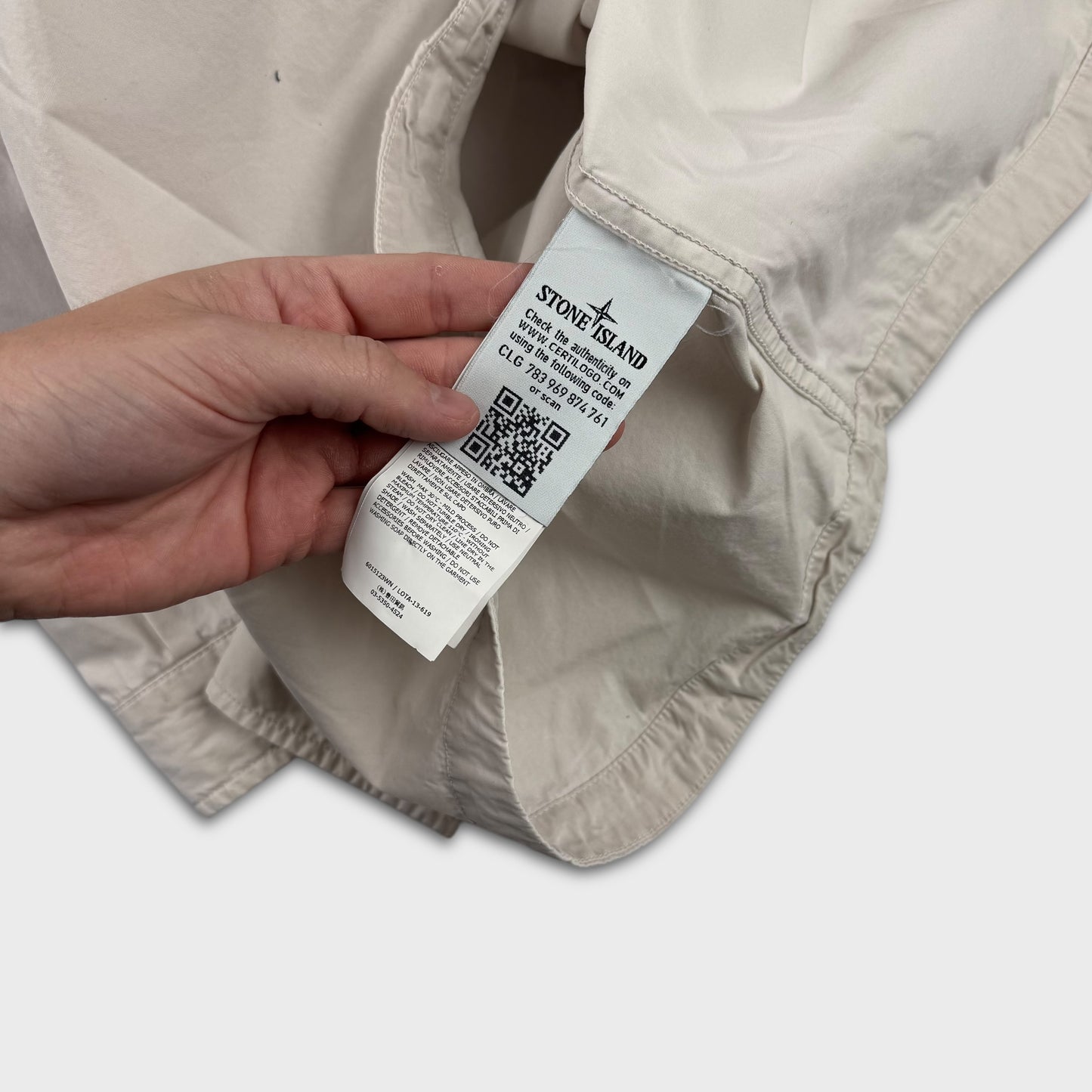 Stone Island Bone Full Zip Overshirt M