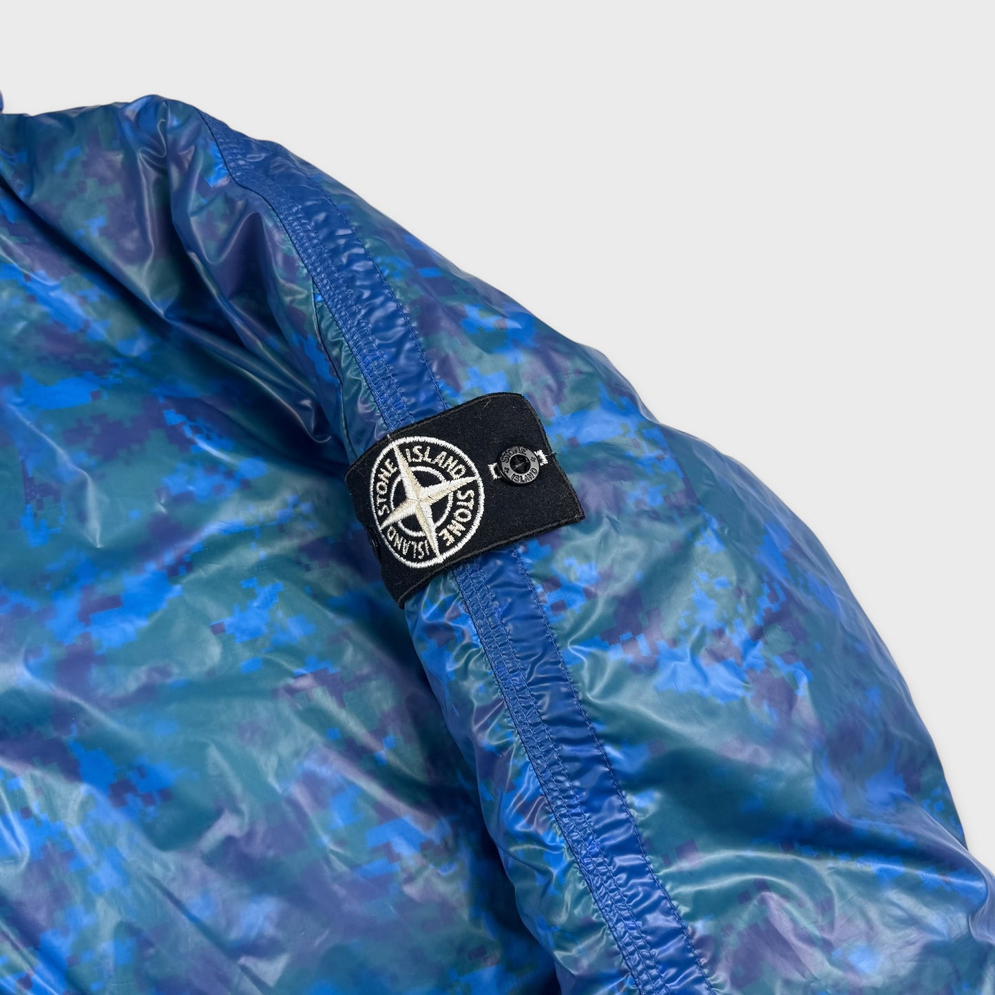 Stone Island 2007 Camo Goose Down Puffer Jacket L