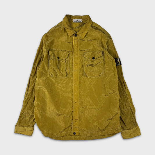 Stone Island Yellow Nylon Metal Overshirt XXL