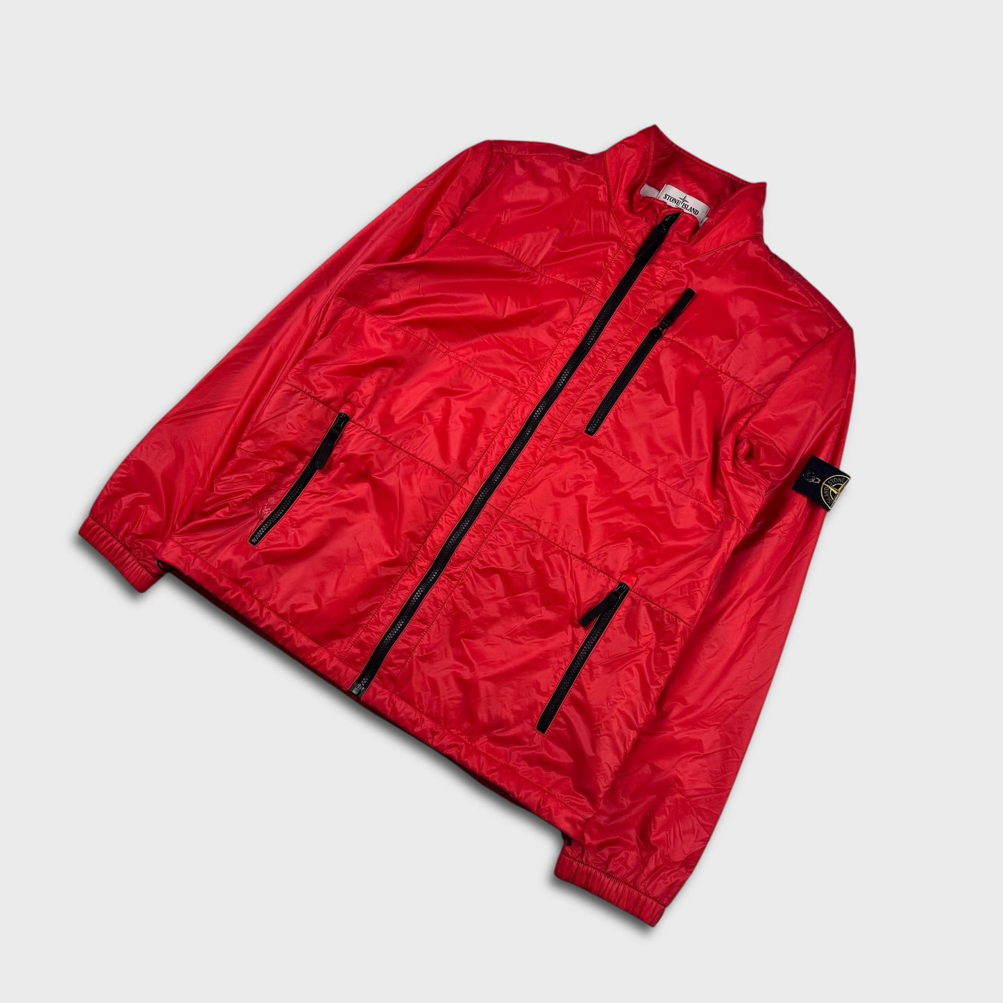 Stone Island Red Micro Ripstop Quilted Jacket XL