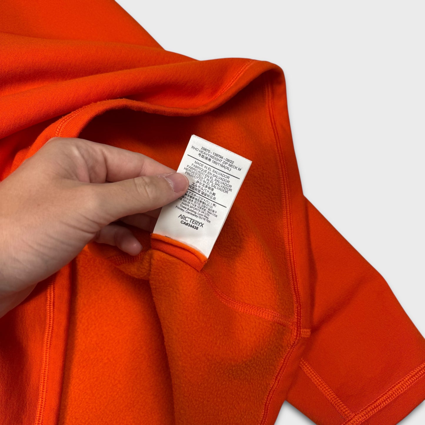 Arc’teryx Rho Heavyweight Quarter Zip Fleece XL