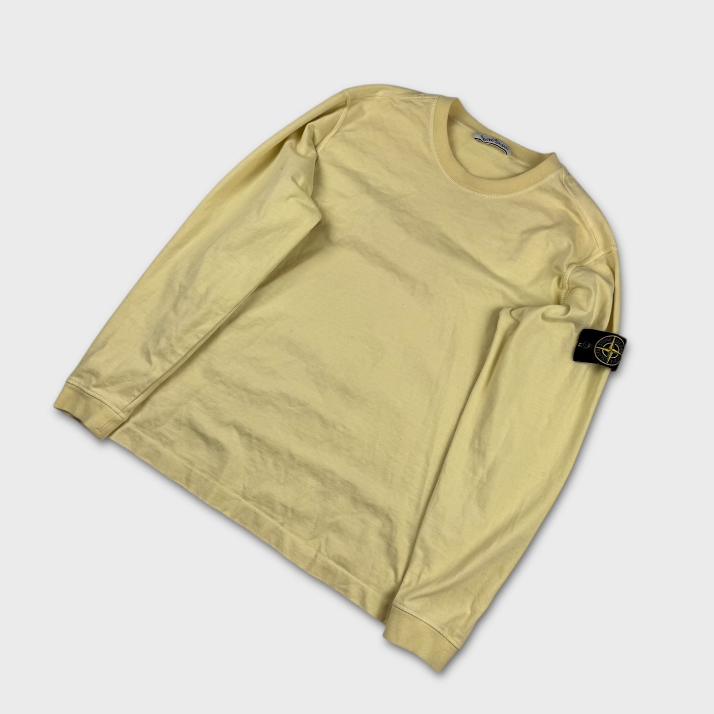 Stone Island Yellow Crewneck Sweatshirt M