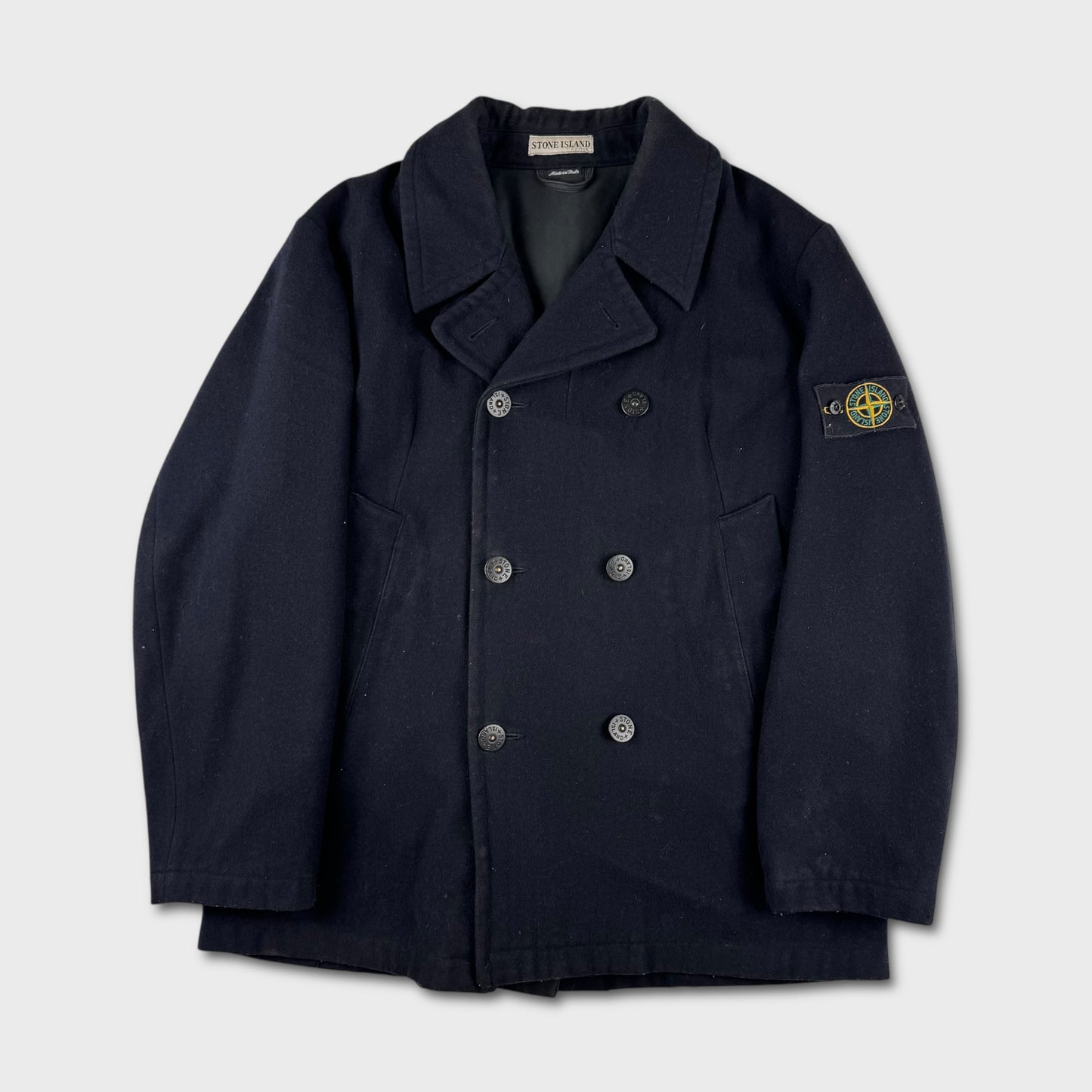 Stone Island AW2001 Heavy Wool Duffle Jacket L