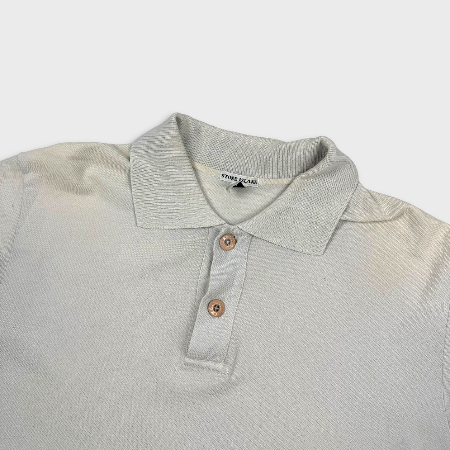 Stone Island 2000’s Cream Polo Shirt L