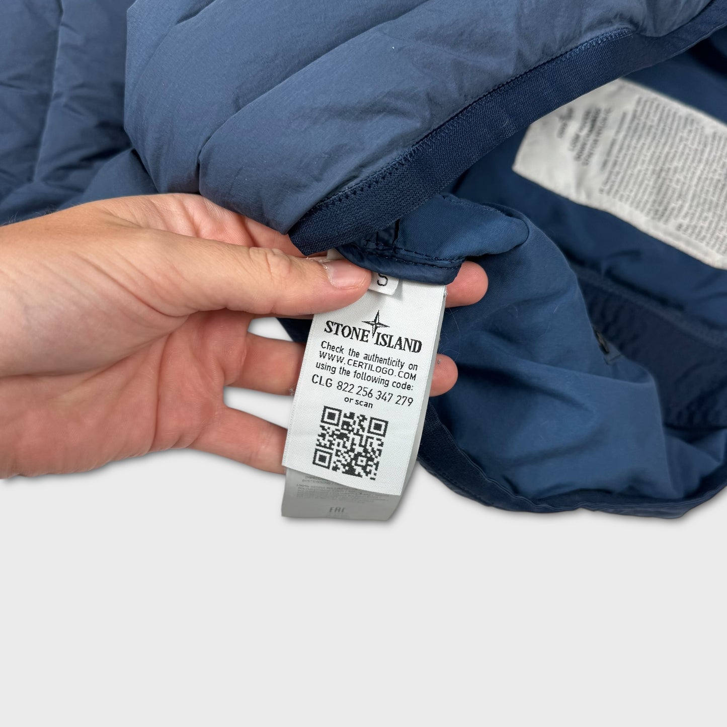 Stone Island Garment Dyed Loom Woven Down Chambers Jacket S
