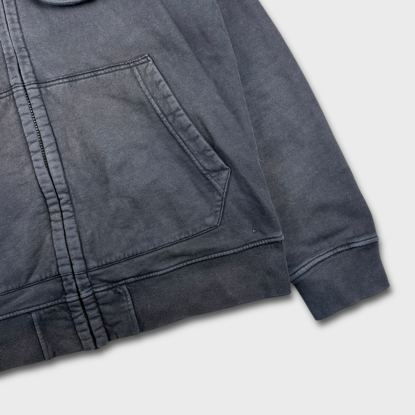 Stone Island Washed Full Zip Hoodie L