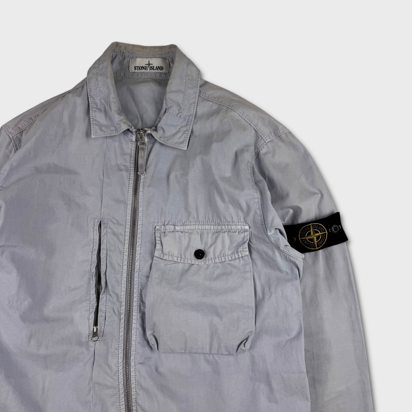 Stone Island Lavender Full Zip Overshirt L