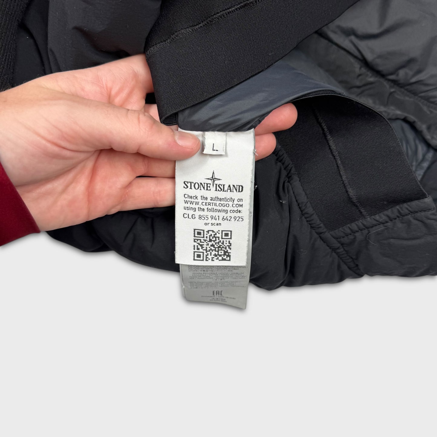 Stone Island Organic Feel Nylon Tela Down Jacket L