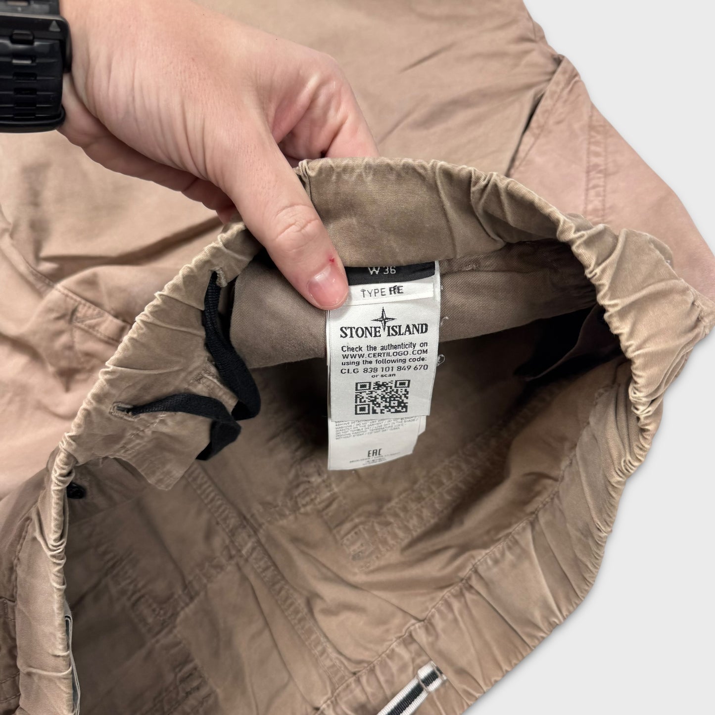 Stone Island Beige Cargo Shorts W36