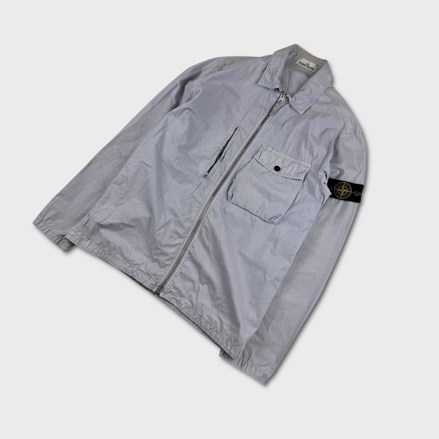 Stone Island Lavender Full Zip Overshirt L