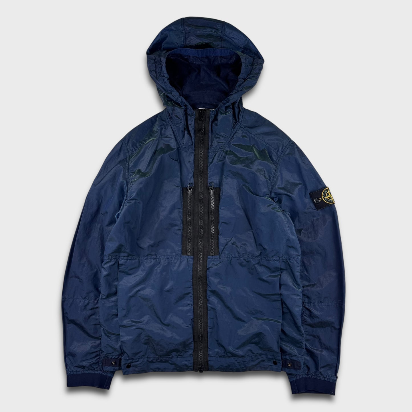 Stone Island Blue Nylon Metal Weft Jacket M
