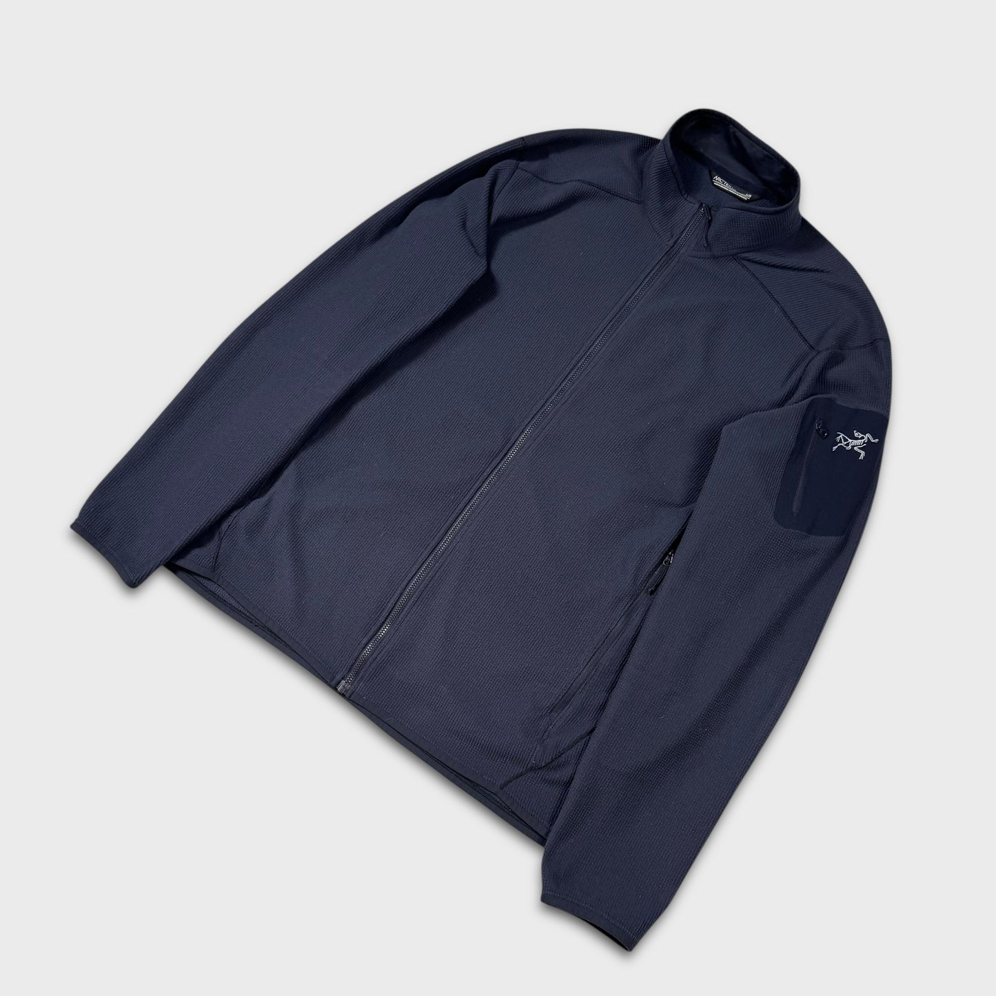 Arc’teryx Navy Full Zip Waffle Fleece L