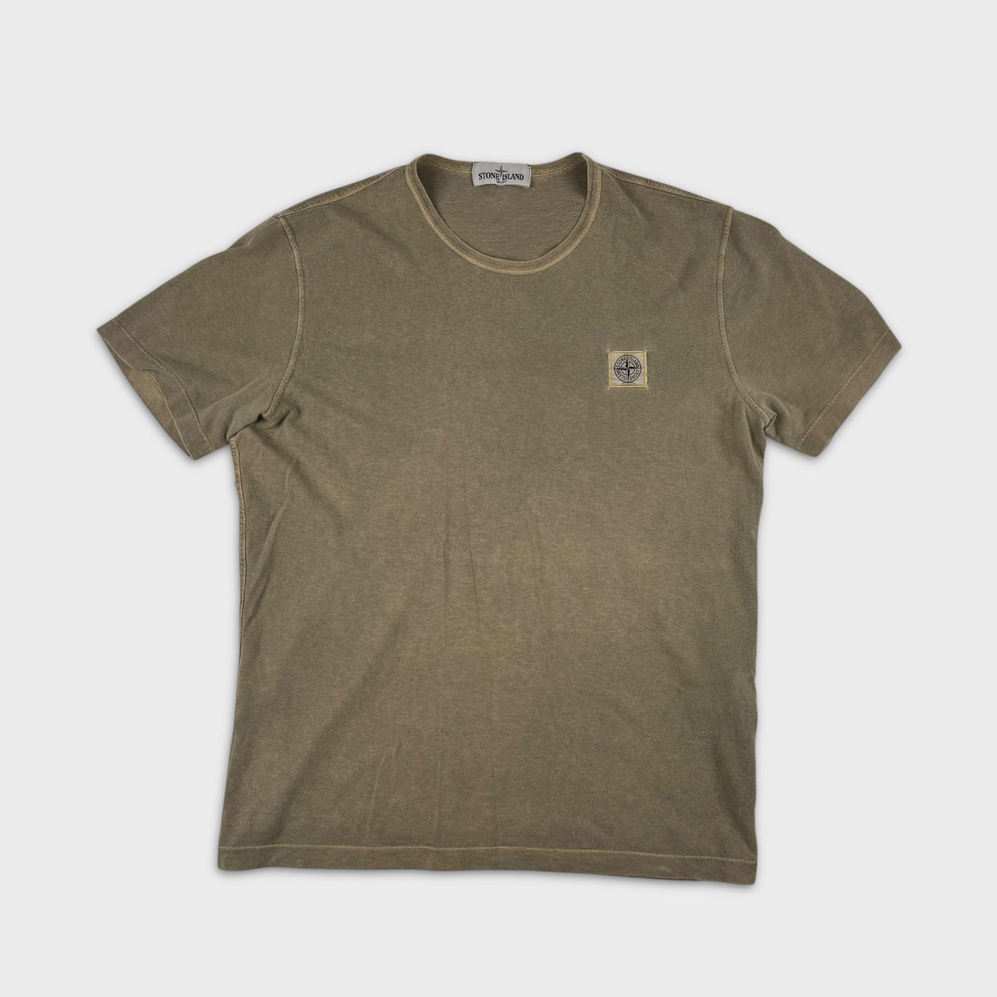 Stone Island Washed Olive Compass T-Shirt L