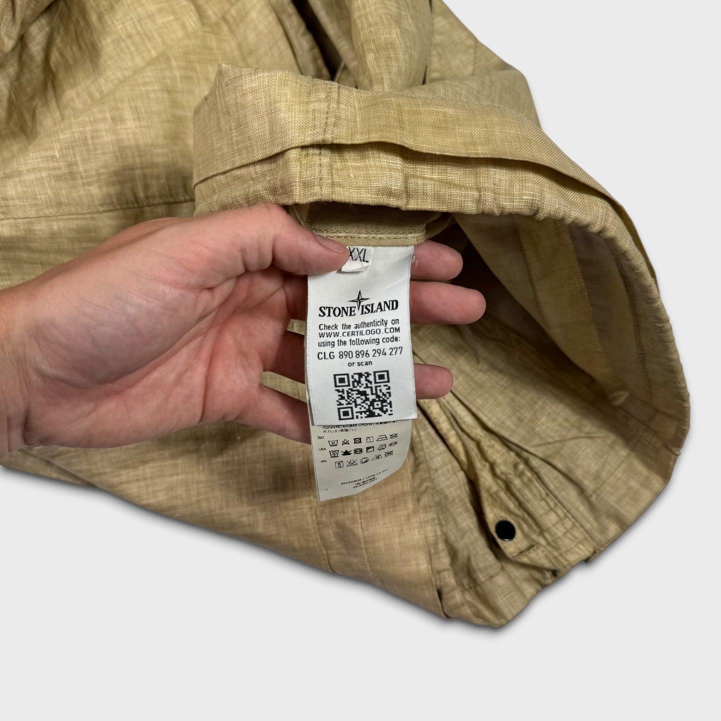 Stone Island Lino Watro Tela Hooded Jacket XXL