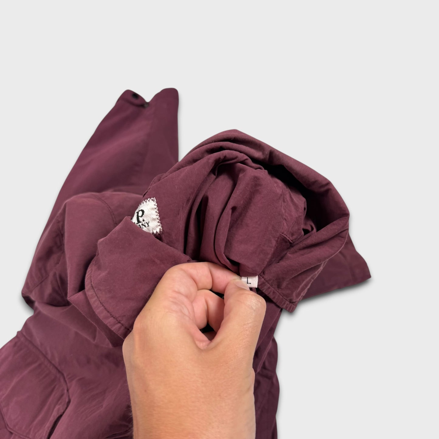 CP Company Burgundy 50 Fili Lens Overshirt Jacket L