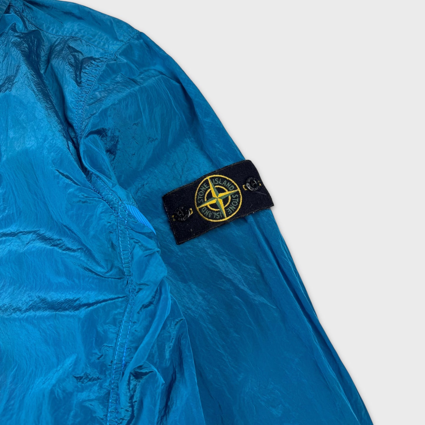 Stone Island Electric Blue Nylon Metal Overshirt XL