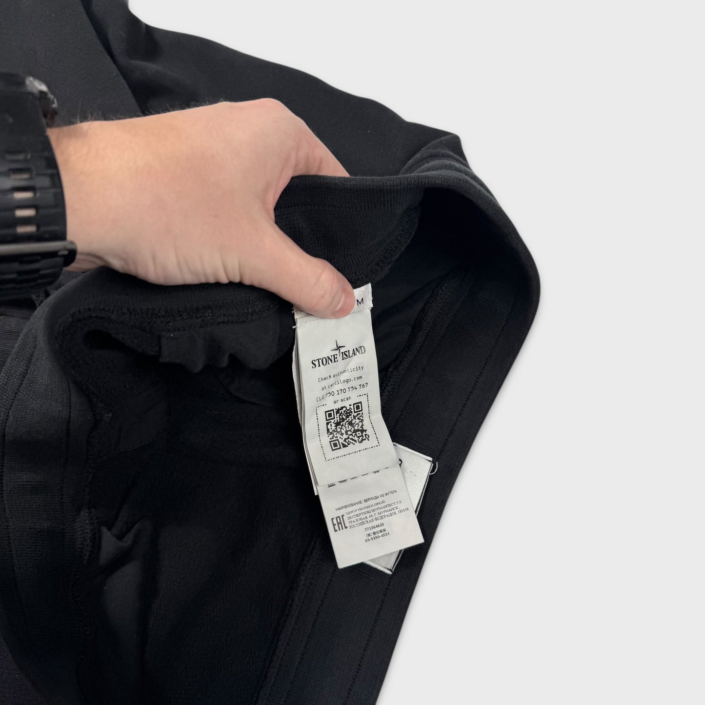 Stone Island Black Cotton Shorts M