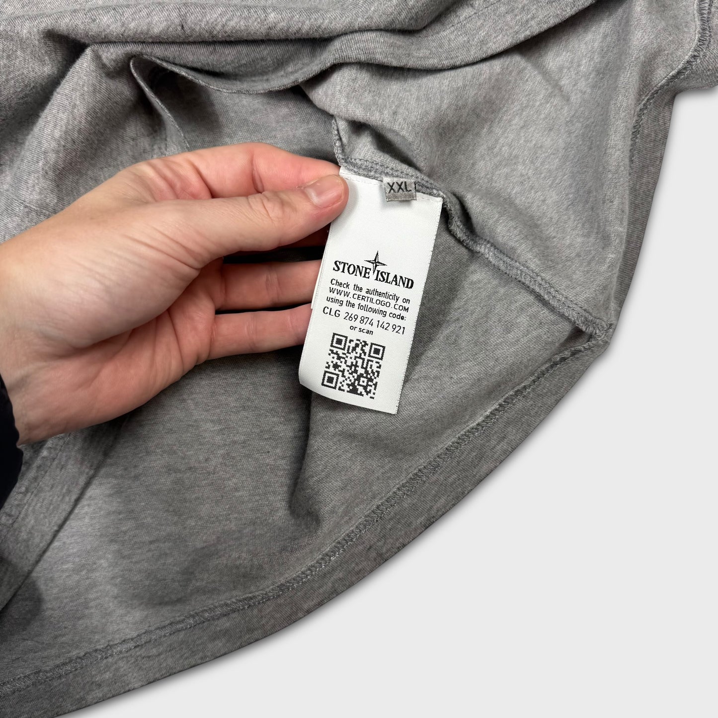 Stone Island Grey Dust Effect T-Shirt XXL