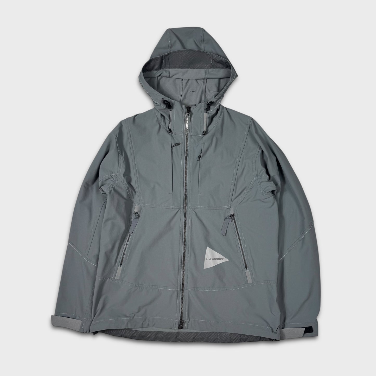 And Wander Grey Pertex Technical Jacket S & M