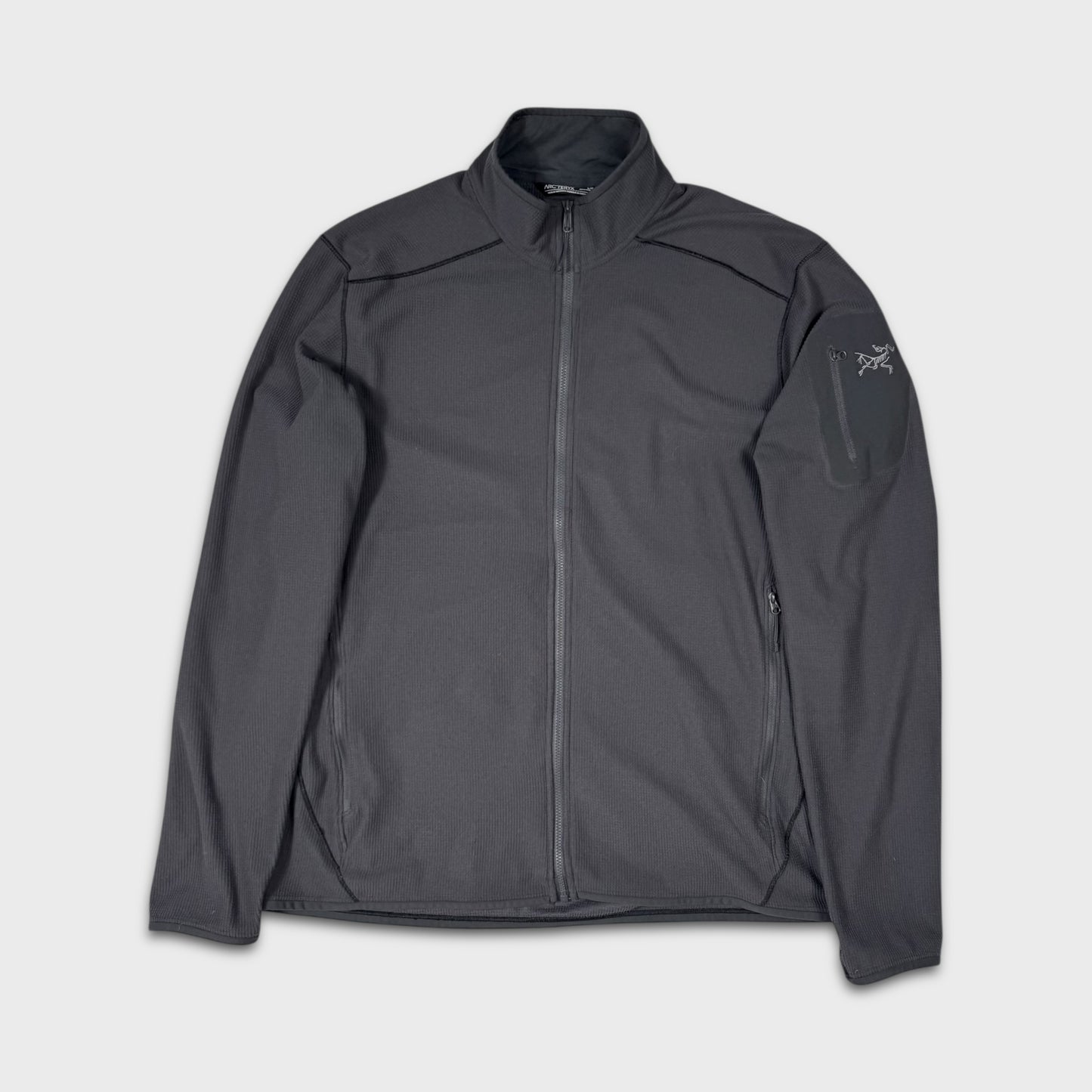 Arc’teryx Khaki Full Zip Waffle Fleece L